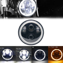 Load image into Gallery viewer, 5.75&quot; Motorcycle LED Headlight Bulb for Harley Dyna Sportster Victory Triumph Indian Motor HeadLamp Halo DRL Amber Turn Light
