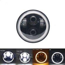 Load image into Gallery viewer, 5.75&quot; Motorcycle LED Headlight Bulb for Harley Dyna Sportster Victory Triumph Indian Motor HeadLamp Halo DRL Amber Turn Light